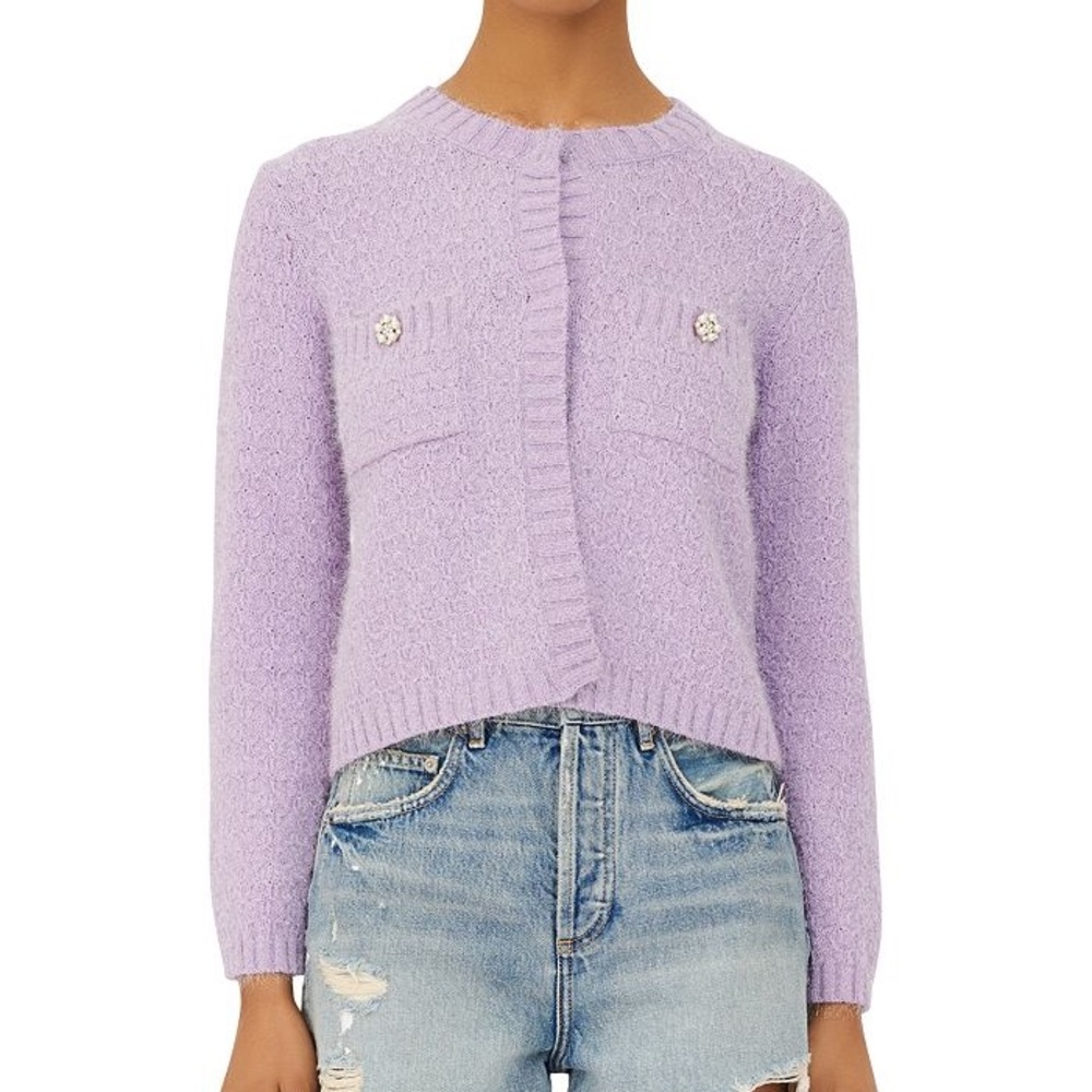 Maje Marguerite Eyelash Sweater